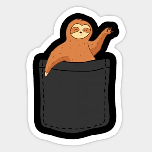 Cute Sloth Chiling out in pocket Animal Lover Gift Sticker